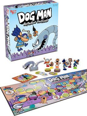 3/$55❤️new sealed DOG MAN ATTACK OF THE FLEAS board game University Games 2019